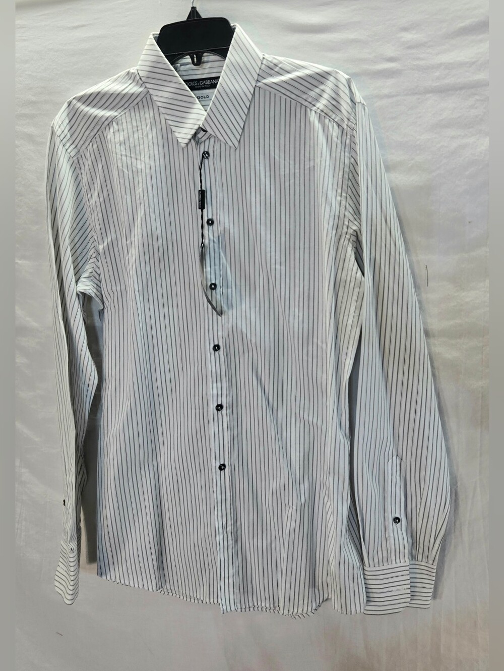 $445 Dolce & Gabbana Gold Men's Size 16.5 Long Sleeve Dress Shirt New with Tags